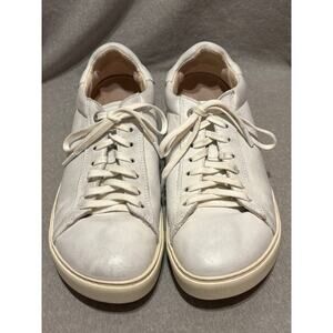 Birkenstock Size 39 (US 8) Bend Low White Leather Lace up Comfort Shoes FLAWS